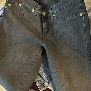 Rock & Republic Black Jeans with Gold Buttons